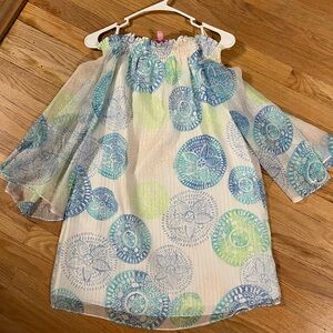 Lilly Pulitzer Abi Silk Off Shoulder Dress Small